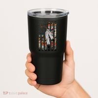 Native American Justice Day  Tribe Feather Flag Tumbler thumb 2