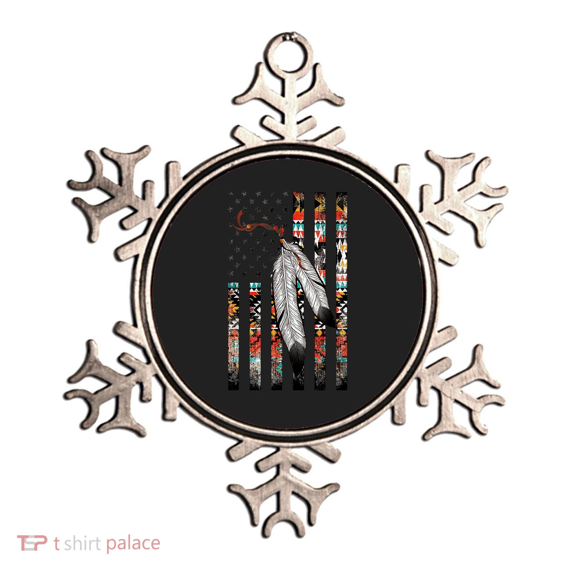 Native American Justice Day  Tribe Feather Flag Ornament