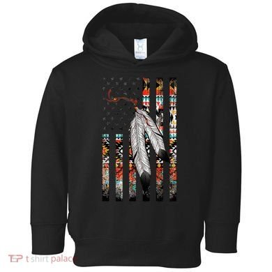 Native American Justice Day  Tribe Feather Flag Toddler Hoodie