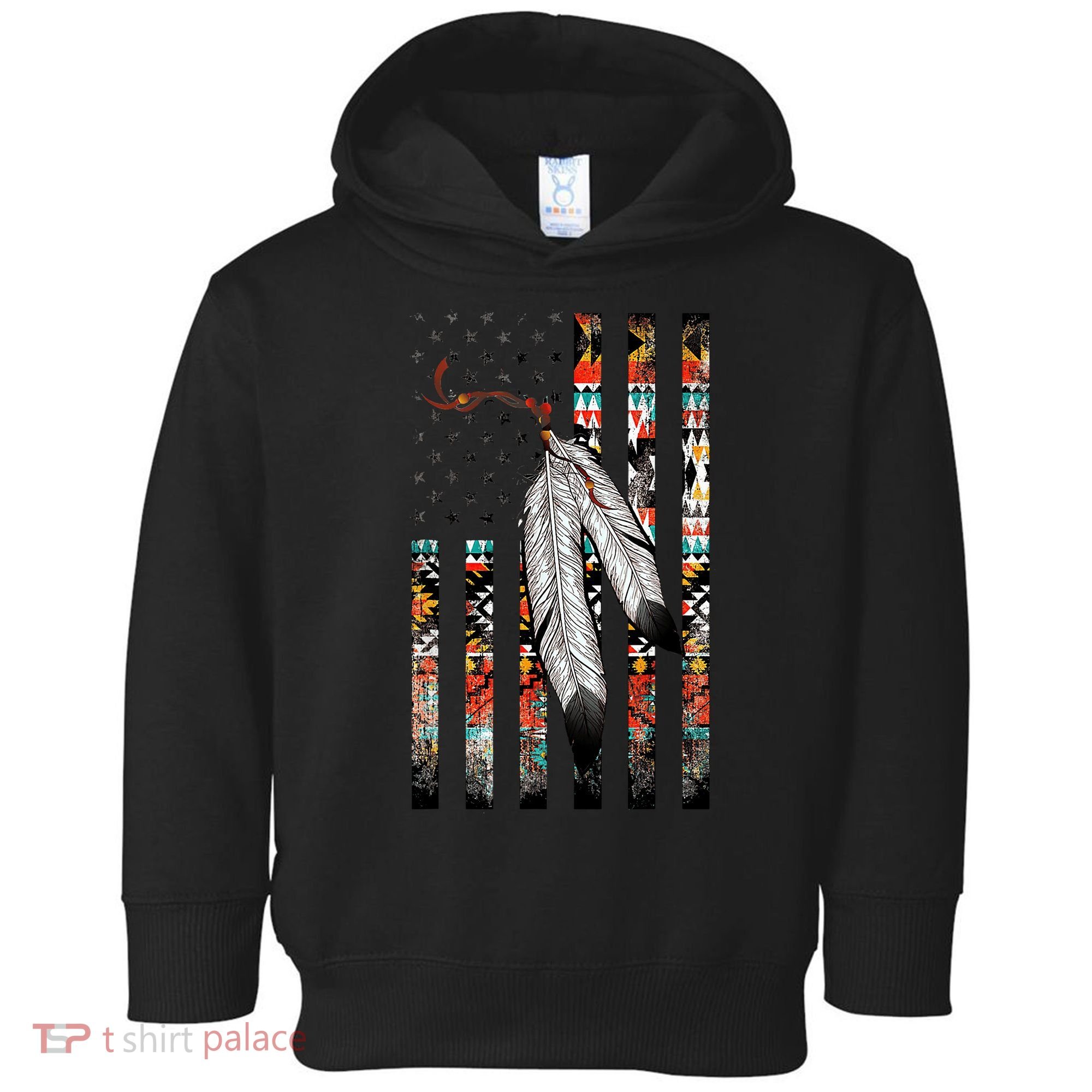 Native American Justice Day  Tribe Feather Flag Toddler Hoodie