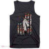 Native American Justice Day  Tribe Feather Flag Tank Top thumb 0