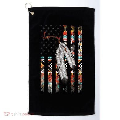 Native American Justice Day  Tribe Feather Flag Golf Towel