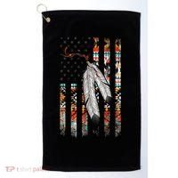 Native American Justice Day  Tribe Feather Flag Golf Towel thumb 0
