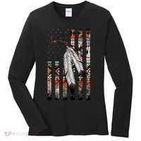 Native American Justice Day  Tribe Feather Flag Women's Long Sleeve Shirt thumb 0
