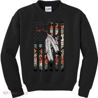 Native American Justice Day  Tribe Feather Flag Kids Sweatshirt thumb 0
