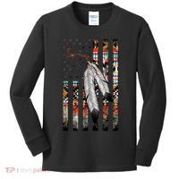 Native American Justice Day  Tribe Feather Flag Kids Long Sleeve Shirt thumb 0