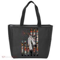 Native American Justice Day  Tribe Feather Flag Tote Bag thumb 0