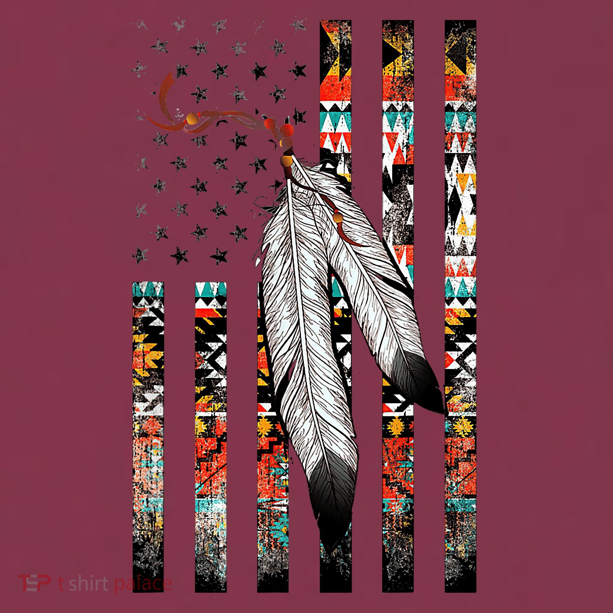 Native American Justice Day  Tribe Feather Flag 16oz Travel Tumbler