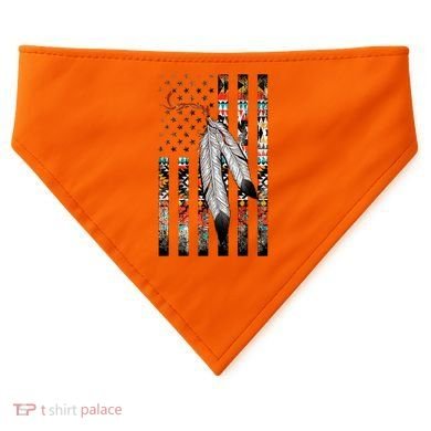 Native American Justice Day  Tribe Feather Flag USA-Made Doggie Bandana