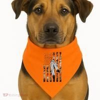 Native American Justice Day  Tribe Feather Flag USA-Made Doggie Bandana thumb 1
