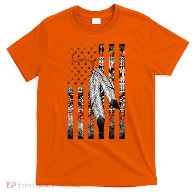 Native American Justice Day  Tribe Feather Flag T-Shirt
