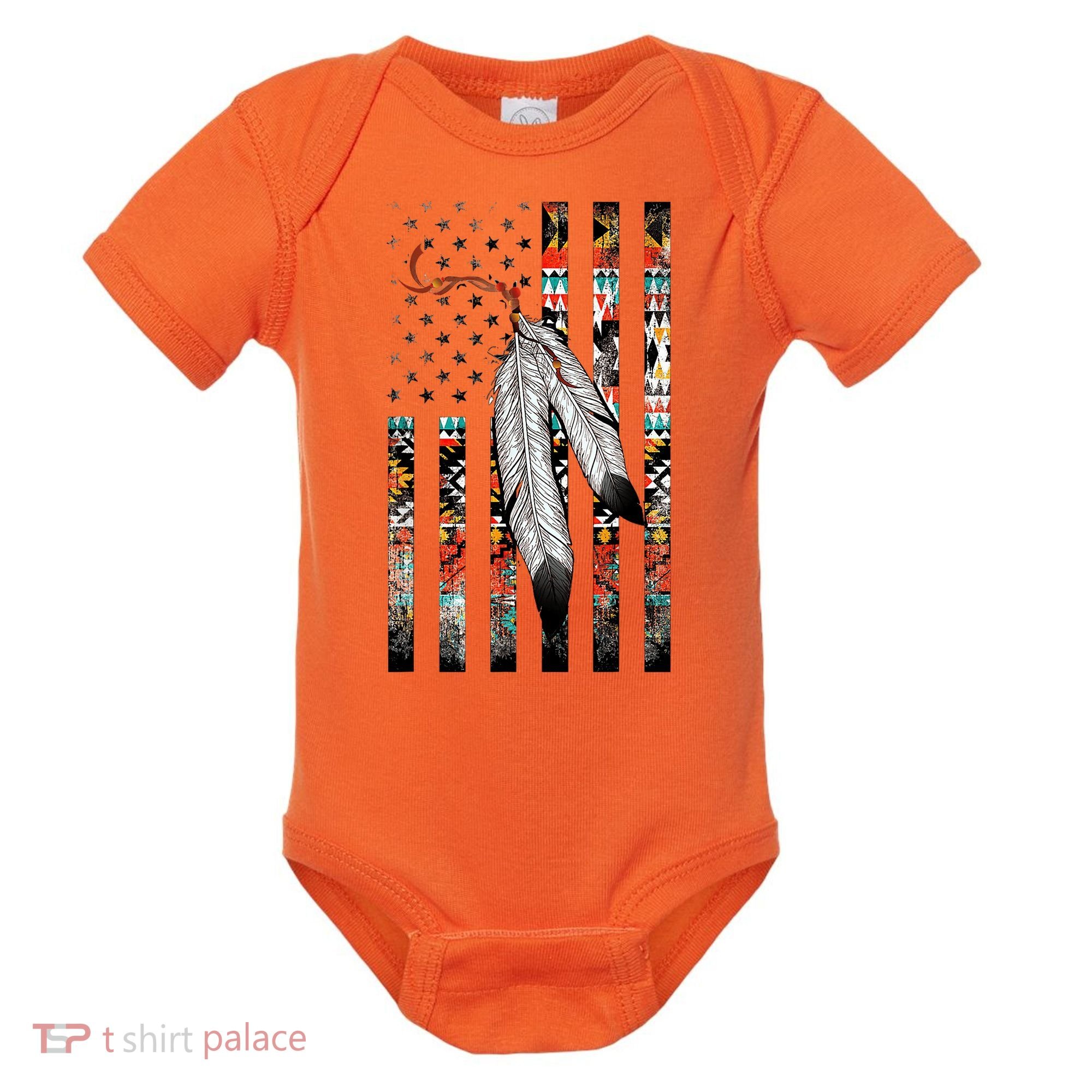 Native American Justice Day  Tribe Feather Flag Baby Bodysuit