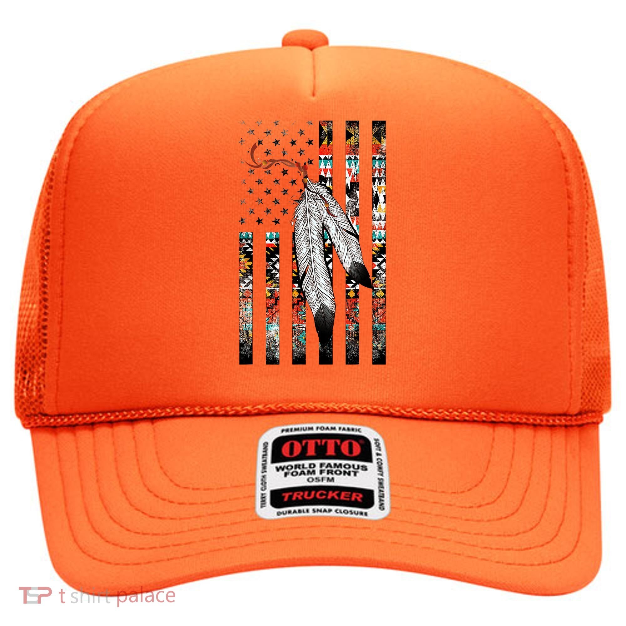 Native American Justice Day  Tribe Feather Flag Hat