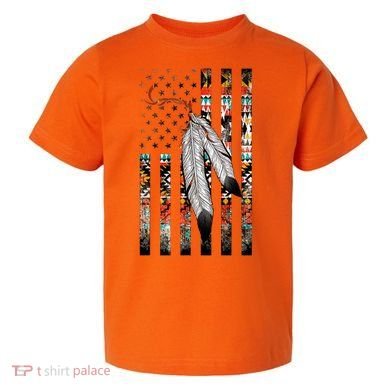 Native American Justice Day  Tribe Feather Flag Toddler T-Shirt