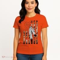 Native American Justice Day  Tribe Feather Flag Women's T-Shirt thumb 4