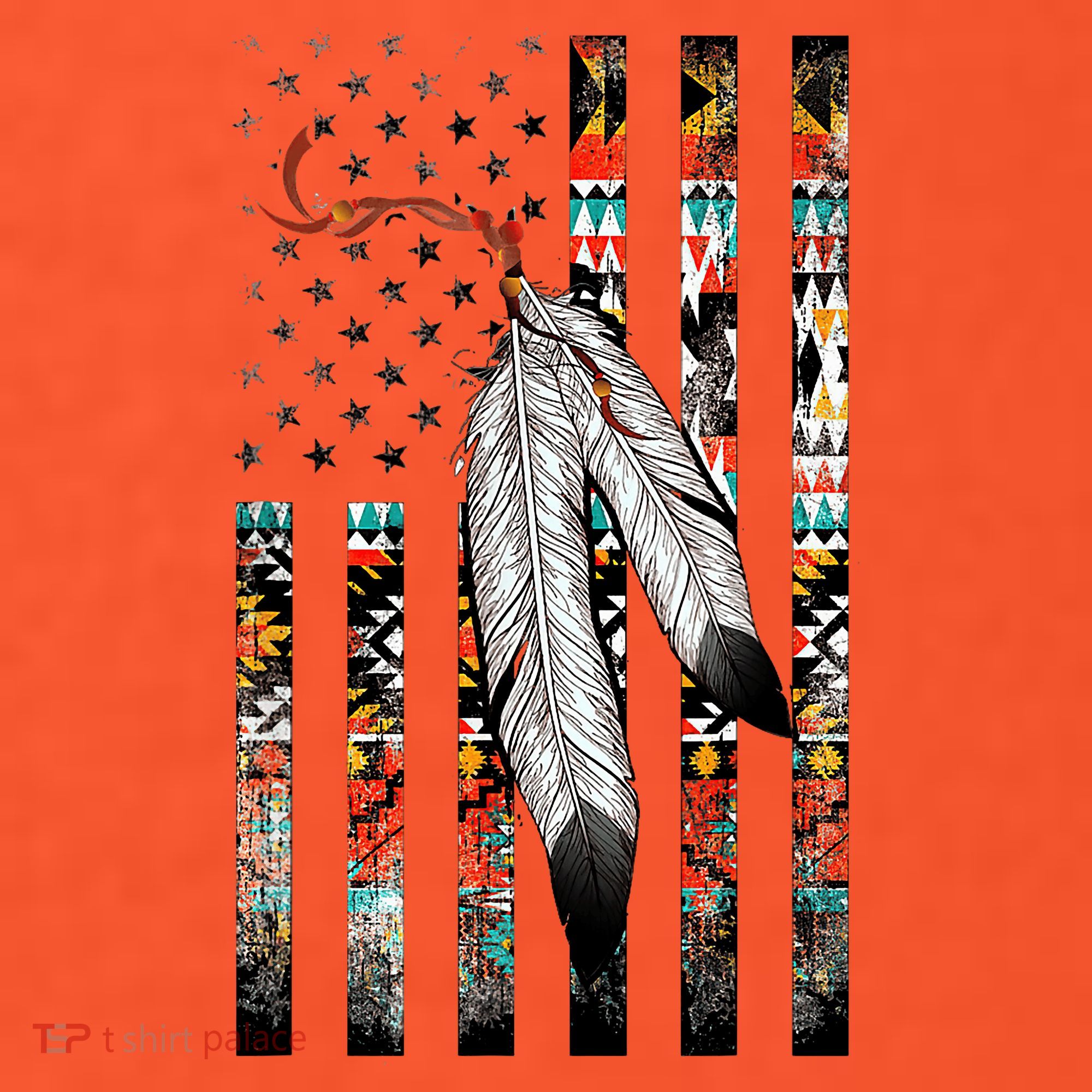 Native American Justice Day  Tribe Feather Flag Kids Hoodie