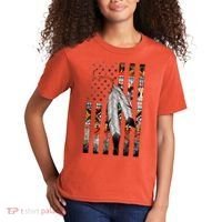 Native American Justice Day  Tribe Feather Flag Kids T-Shirt thumb 2