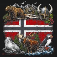 Norway Animal Kingdom Flag Hoodie thumb 2