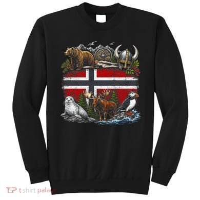 Norway Animal Kingdom Flag Sweatshirt