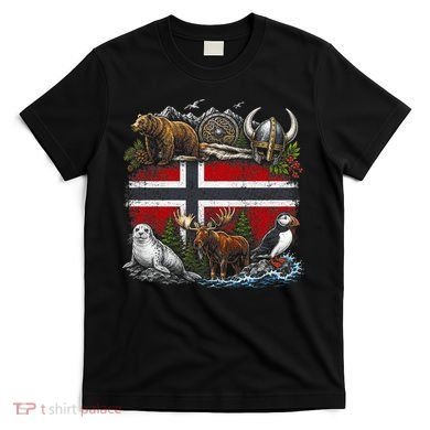 Norway Animal Kingdom Flag T-Shirt
