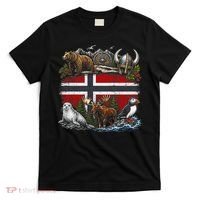 Norway Animal Kingdom Flag T-Shirt thumb 0