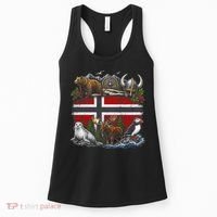 Norway Animal Kingdom Flag Women's Tank Top thumb 0