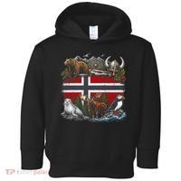 Norway Animal Kingdom Flag Toddler Hoodie thumb 0