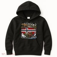 Norway Animal Kingdom Flag Kids Hoodie thumb 0