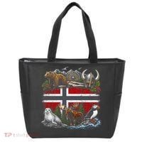 Norway Animal Kingdom Flag Tote Bag thumb 0