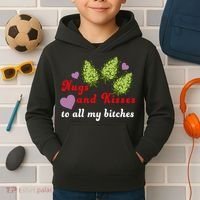 Nugs And Kisses To All My Bitches Kids Hoodie thumb 2