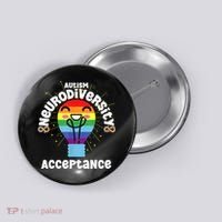 Neurodiversity Acceptance Kawaii Encourage Diversity Button thumb 0