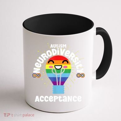 Neurodiversity Acceptance Kawaii Encourage Diversity Coffee Mug back