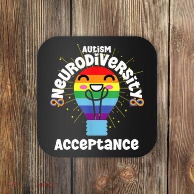 Neurodiversity Acceptance Kawaii Encourage Diversity Coaster