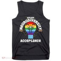 Neurodiversity Acceptance Kawaii Encourage Diversity Tank Top thumb 0