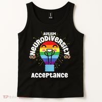 Neurodiversity Acceptance Kawaii Encourage Diversity Tank Top thumb 2