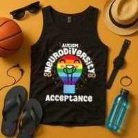 Neurodiversity Acceptance Kawaii Encourage Diversity Tank Top thumb 4