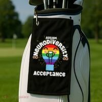Neurodiversity Acceptance Kawaii Encourage Diversity Golf Towel thumb 2