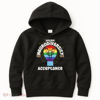 Neurodiversity Acceptance Kawaii Encourage Diversity Kids Hoodie thumb 0