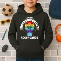 Neurodiversity Acceptance Kawaii Encourage Diversity Kids Hoodie thumb 2