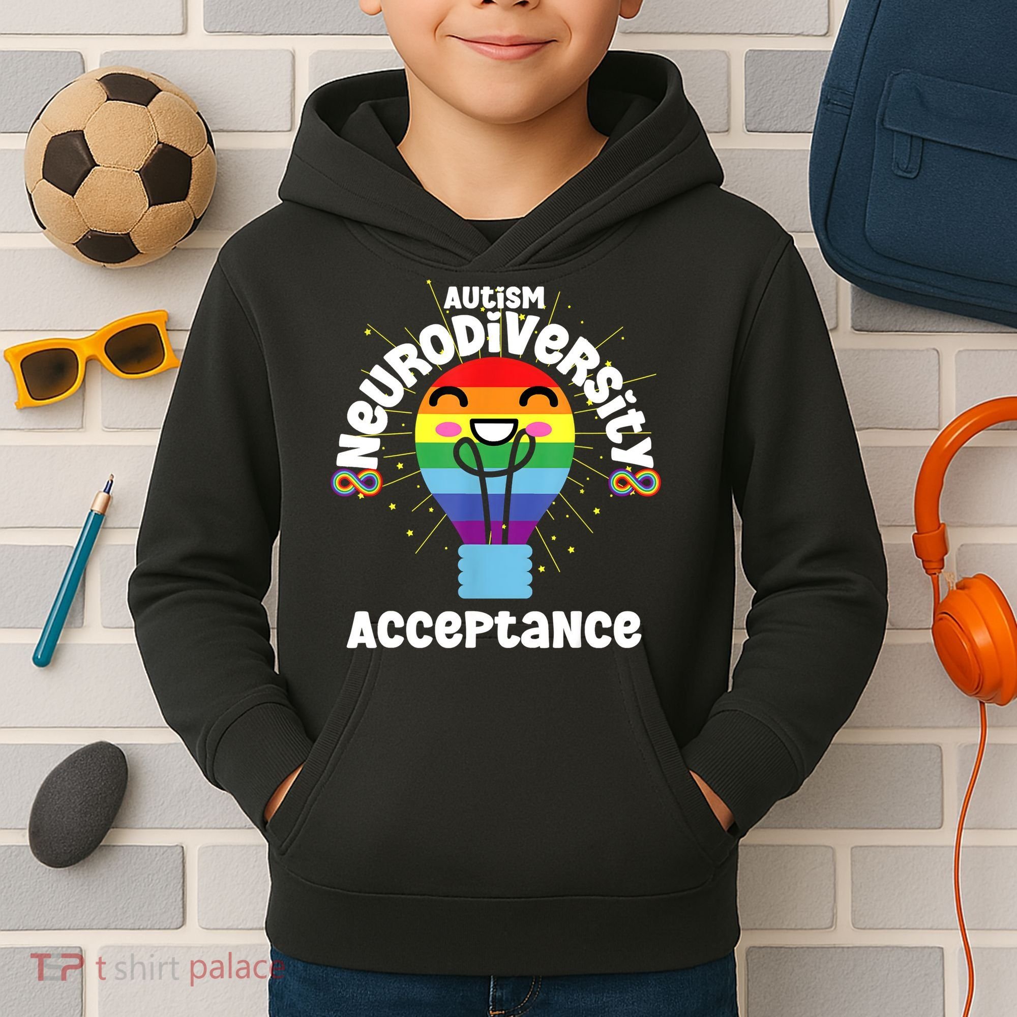 Neurodiversity Acceptance Kawaii Encourage Diversity Kids Hoodie