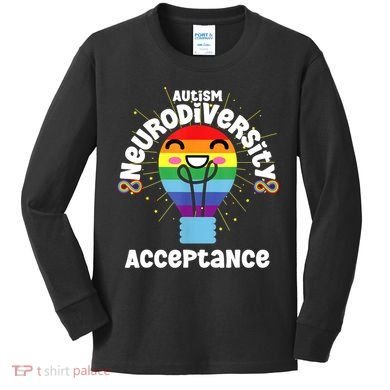 Neurodiversity Acceptance Kawaii Encourage Diversity Kids Long Sleeve Shirt