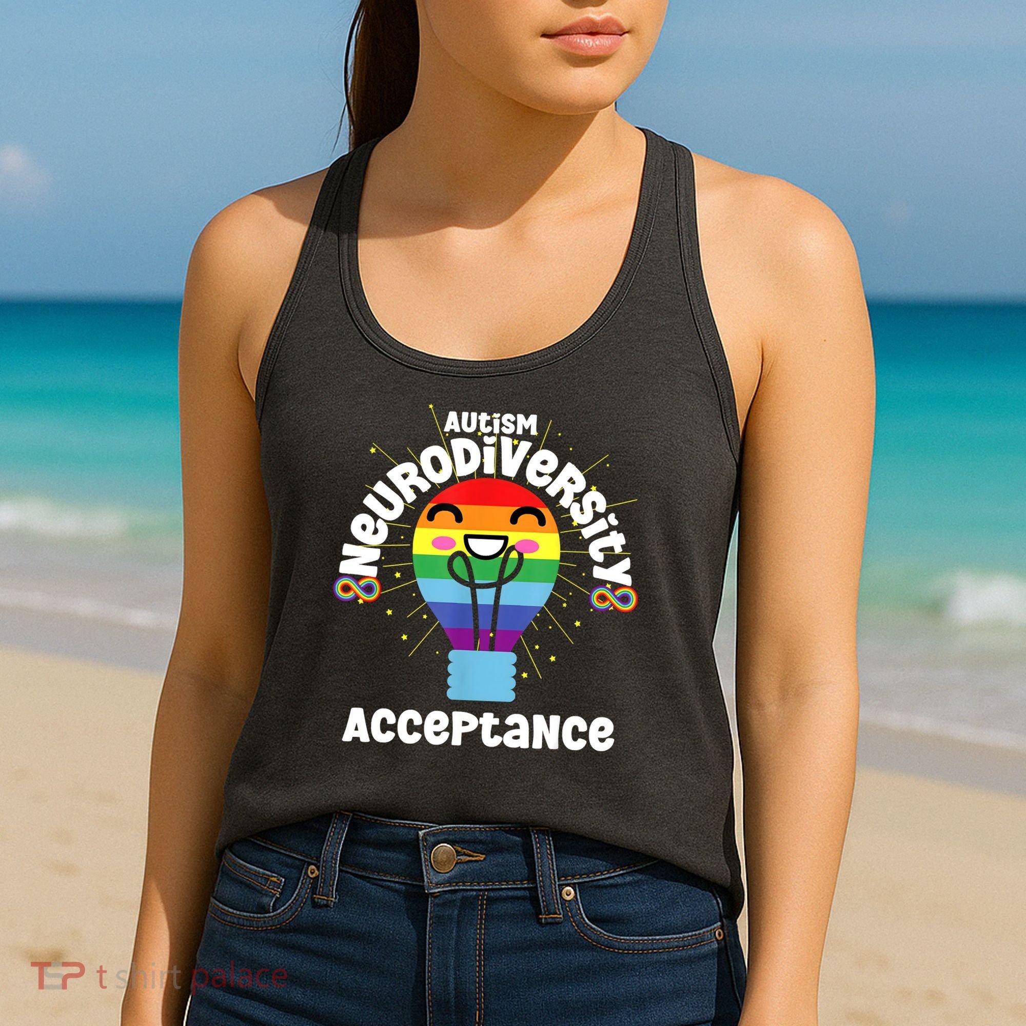 Neurodiversity Acceptance Kawaii Encourage Diversity Women's Tank Top