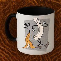 Naked Banana Retro Cartoon Coffee Mug thumb 2