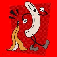Naked Banana Retro Cartoon Santa Hat thumb 1