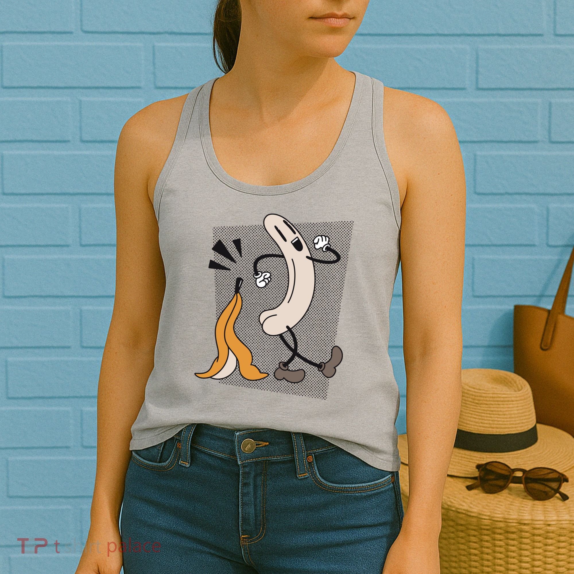 Naked Banana Retro Cartoon Women's Tank Top