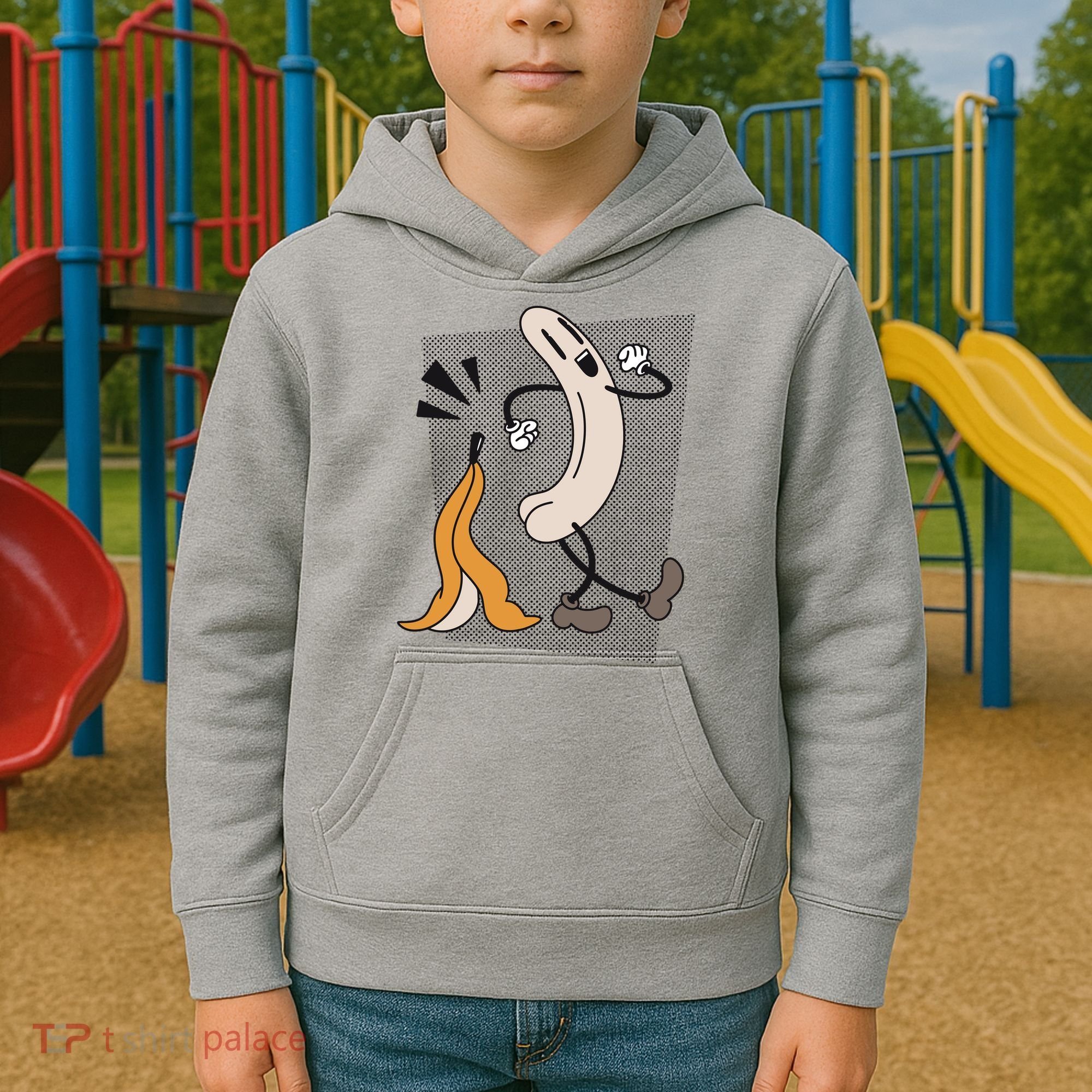 Naked Banana Retro Cartoon Kids Hoodie