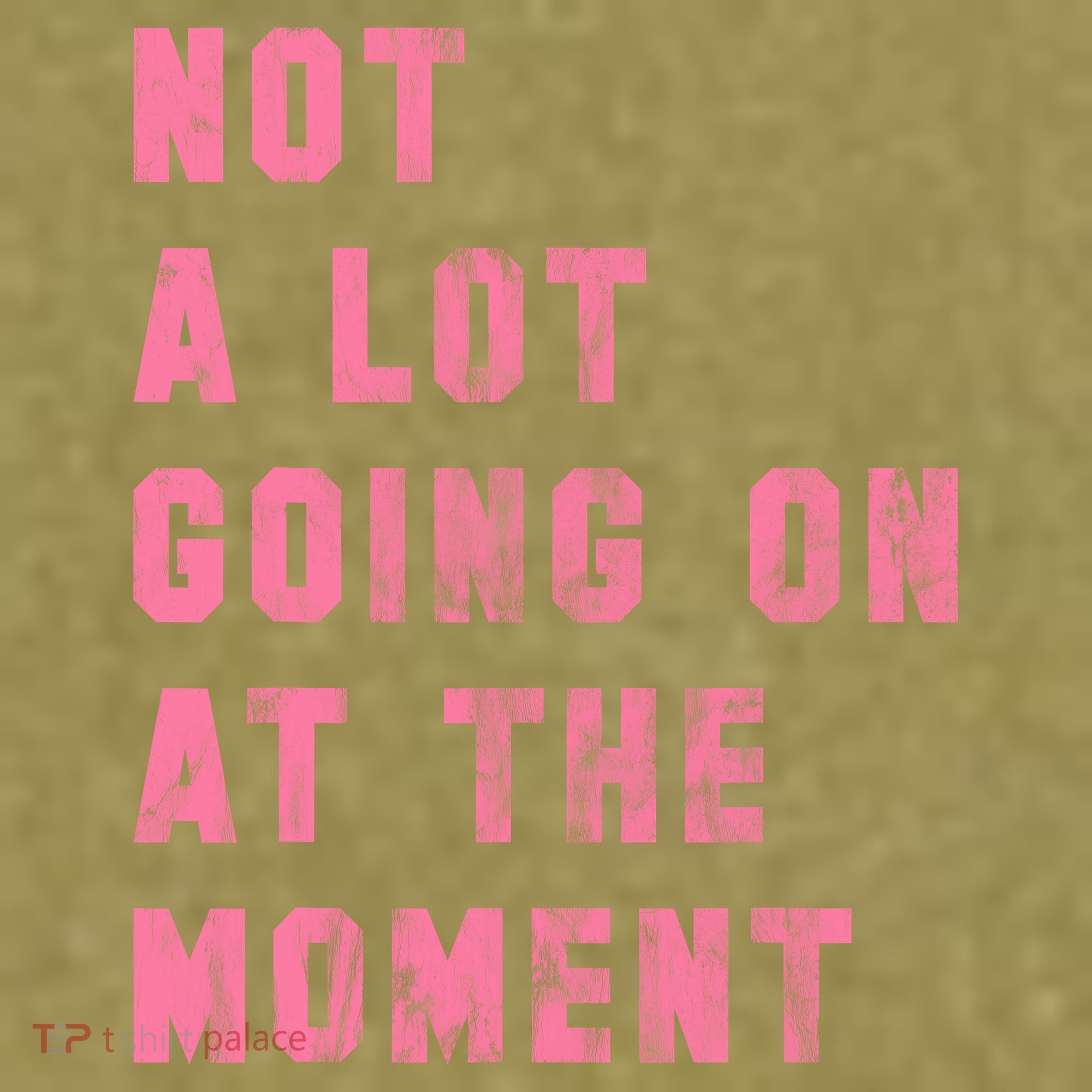 Not A Lot Going On At The Moment Pink Garment-Dyed Women's Muscle Tee