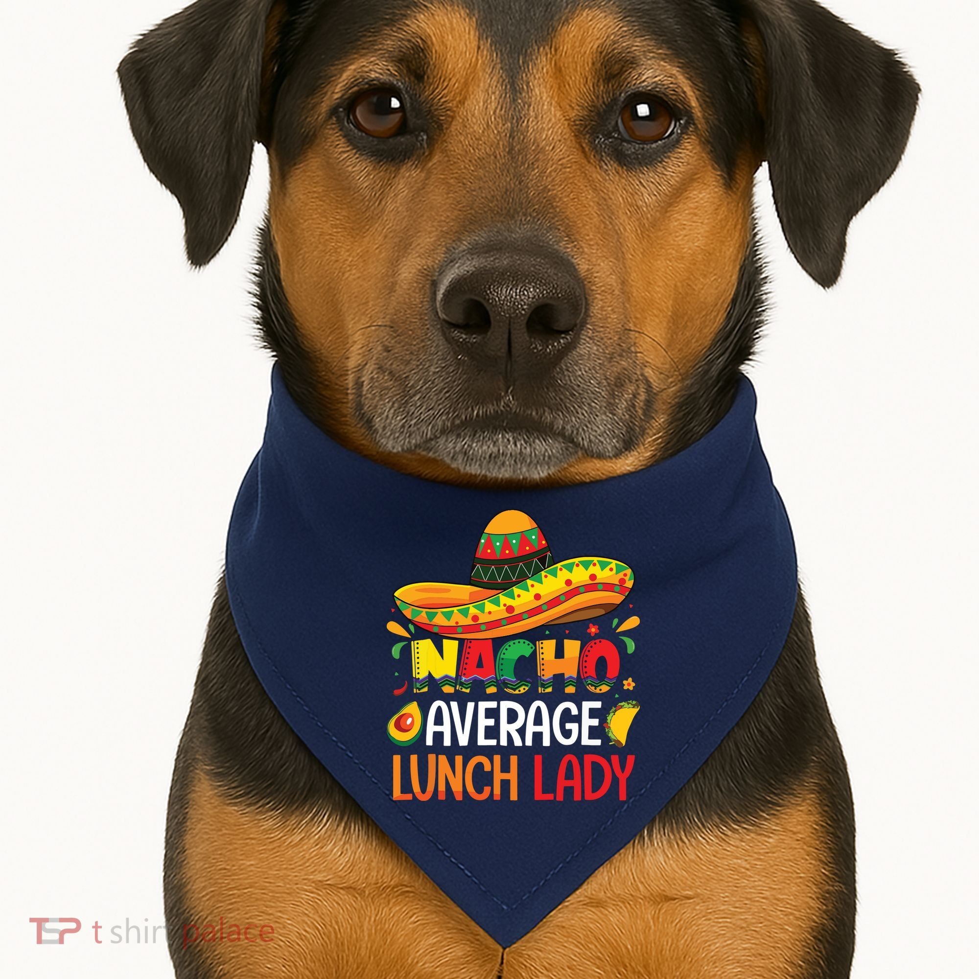 Nacho Average Lunch Lady Shirts Cinco De Mayo Fiesta Mexican USA-Made Doggie Bandana