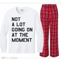 Not A Lot Going On At The Moment Kids Long Sleeve Plaid Pajama Set thumb 0