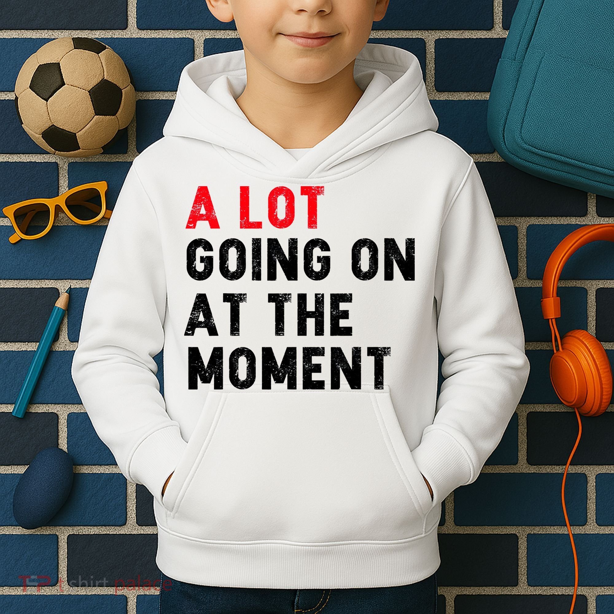 Not A Lot Going On At The Moment Kids Hoodie